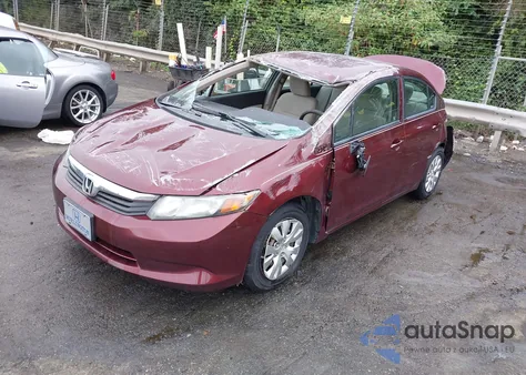 2012 Honda Civic Lx из США, поврежденный, VIN 2HGFB2F50CH586767